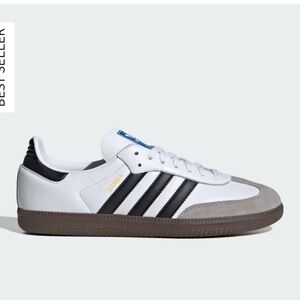 Adidas Samba White and Black Trainers